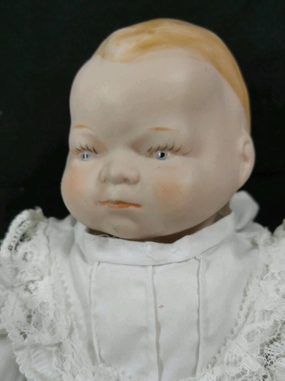 Vintage 1950s Baby Doll 12.5" Porcelain Bisque Cloth Body Japan Character Boy